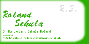 roland sekula business card